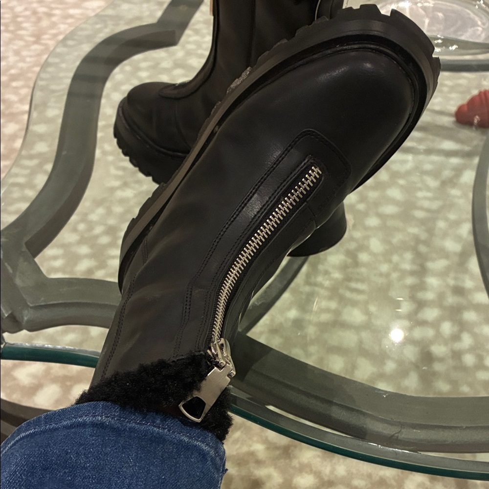H and m Black chunky Women's Boots - Picture 7 of 8